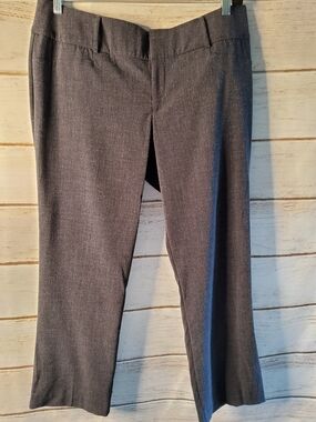 Nine West Charcoal Gray Straight-Leg Dress Pants